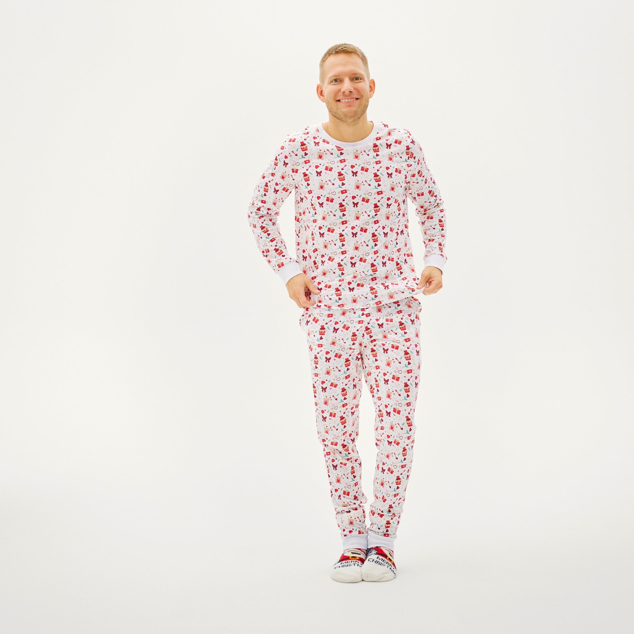 Valentines Pyjamas Vit - Herr.
